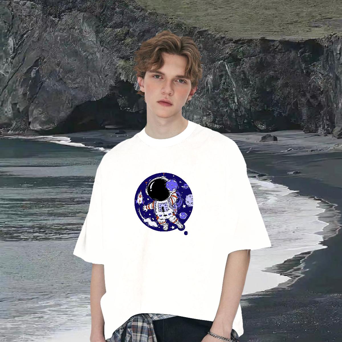 Comfortable T shirt Daily Outfit Breathable Crew Neck Cotton Men Tops Tees DIY Custom Anime Clothings