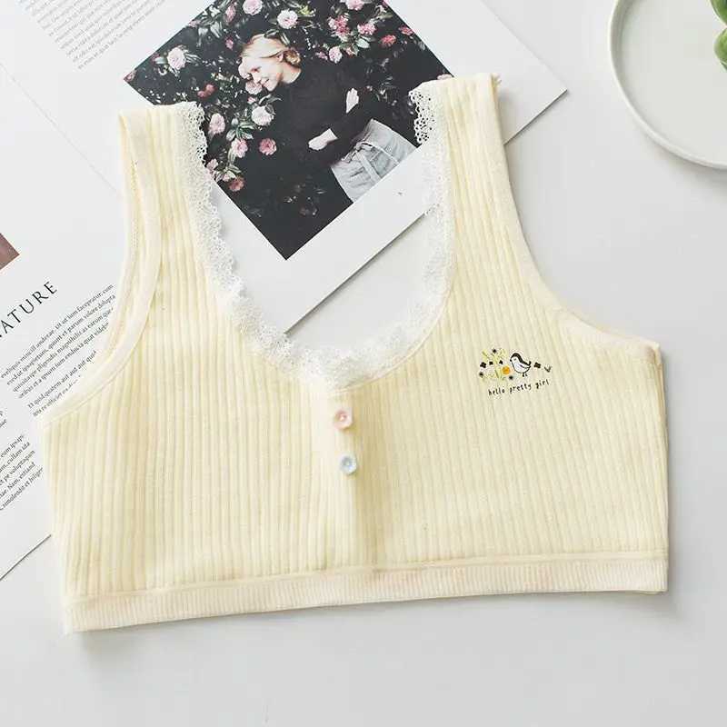 Camisole Camisole Cotton Braces Bras Lingerie Small Breasts Girl Clothing Tops for ren Undergarments 8 To 14 Years WX5.31