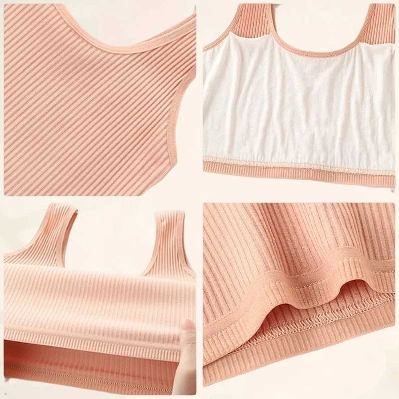 Camisole Camisole Cotton Training Youth Girls Bra Top Youth Girls Tank Top Comfortable Girls Underwear Sports Bra Casual Solid Color WX5.31