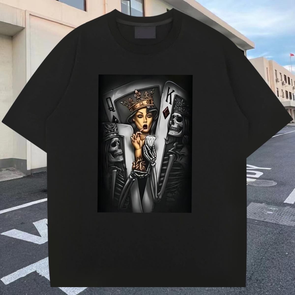 Cool Tshirts Breathable Short Sleeve Street Casual T shirt Black Oversized Classic Wear