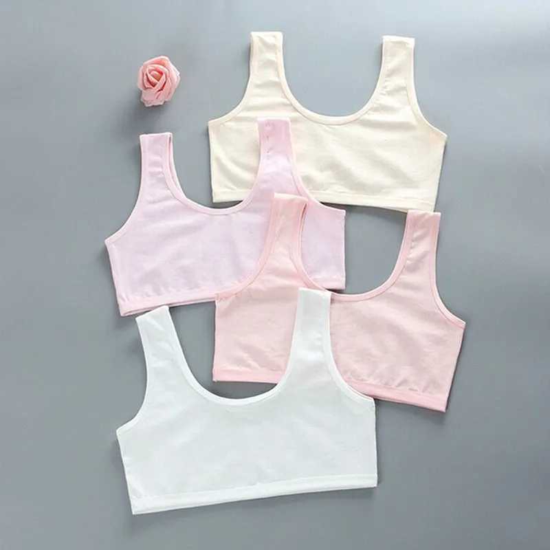 Camisole Camisole 3pcs/Lot Teenage Girls Training Bras Girl Bra Underwear Solid Cotton Letter Print Underclothes for ren s Brassiere WX5.31