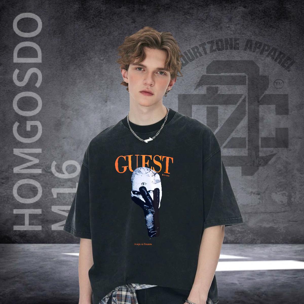 DIY Customized T-Shirts Black Oversized Summer Casual Men Tops Tees 180g Cotton Unisex Clothings