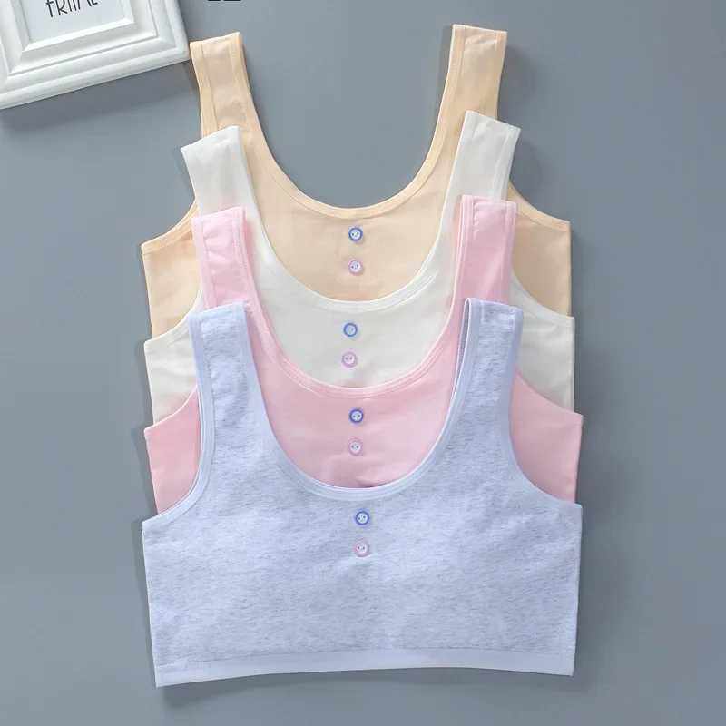 Camisole Camisole Girls Bra Teen Tank Top 50-70kg Strong Girls Suitable for Pure Cotton Enlarged Size 12-18Y Sports Bra Teenage Girls Clothing WX5.31