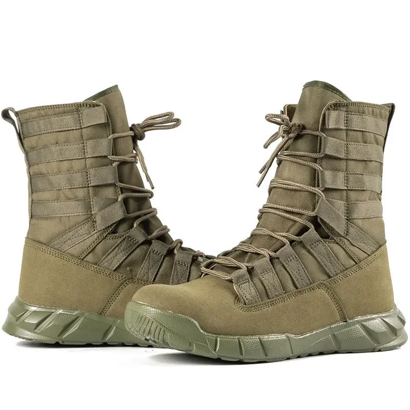 Combat boots green desert brown boots light training boots mens tactical boots Bota Masculina 240605