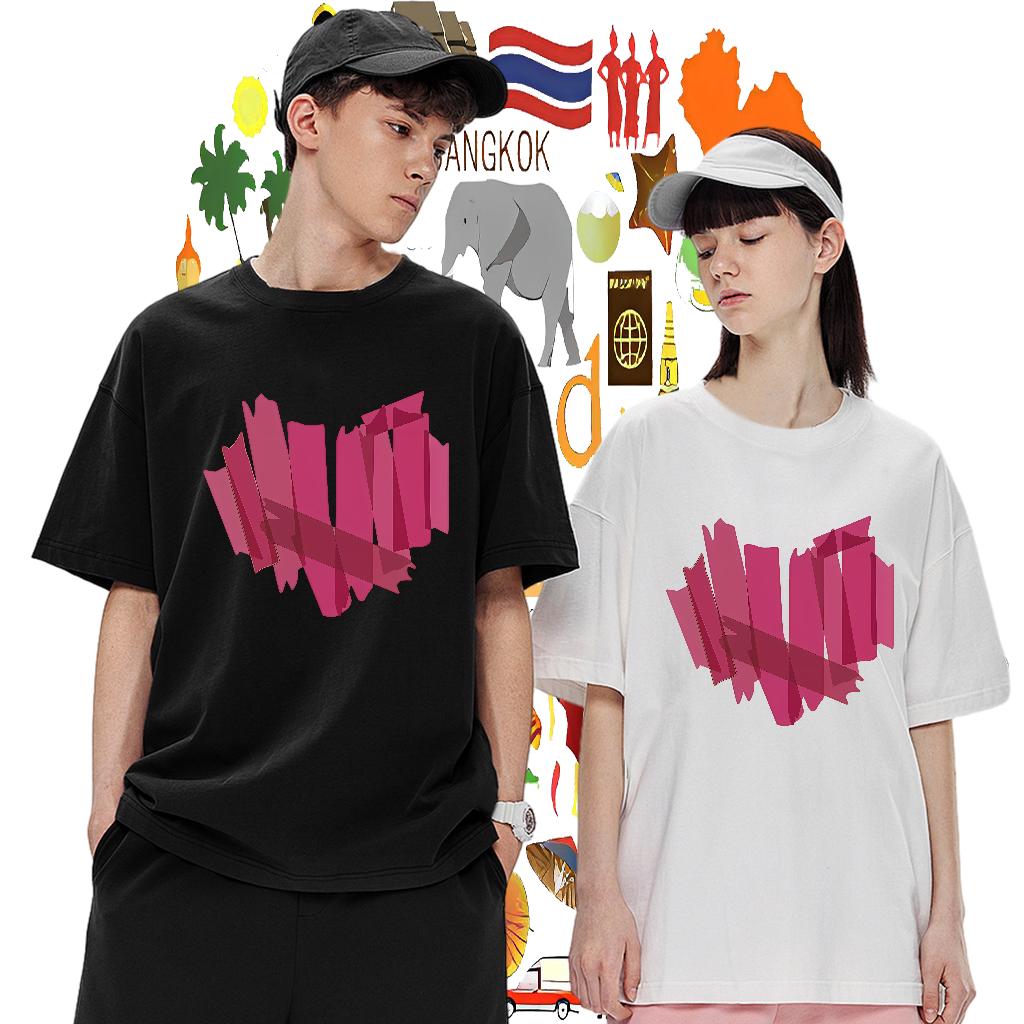 New Designer Men T Shirts Cartoon Printing S-3XL Couples T Shirts Home Outdoor Cotton O Neck Short Sleeves Cool Top Tees