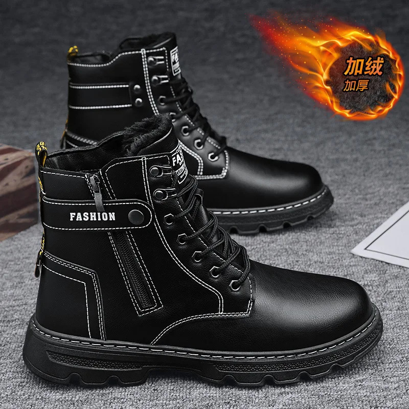 trend in mens boots Casua Ankle boots work clothes shoes personalized British boots Bota Masculina 240605