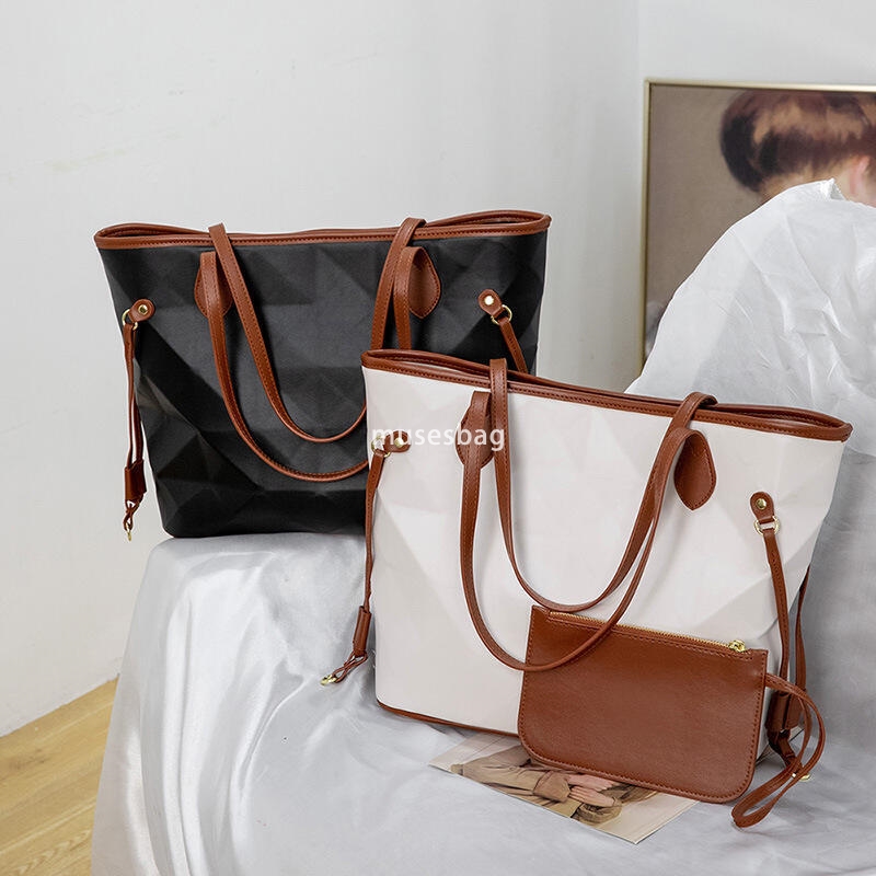 High quality women's bag geometric large capacity tote, fashionable high-end and versatile mother and child bag single shoulder crossbody bag one