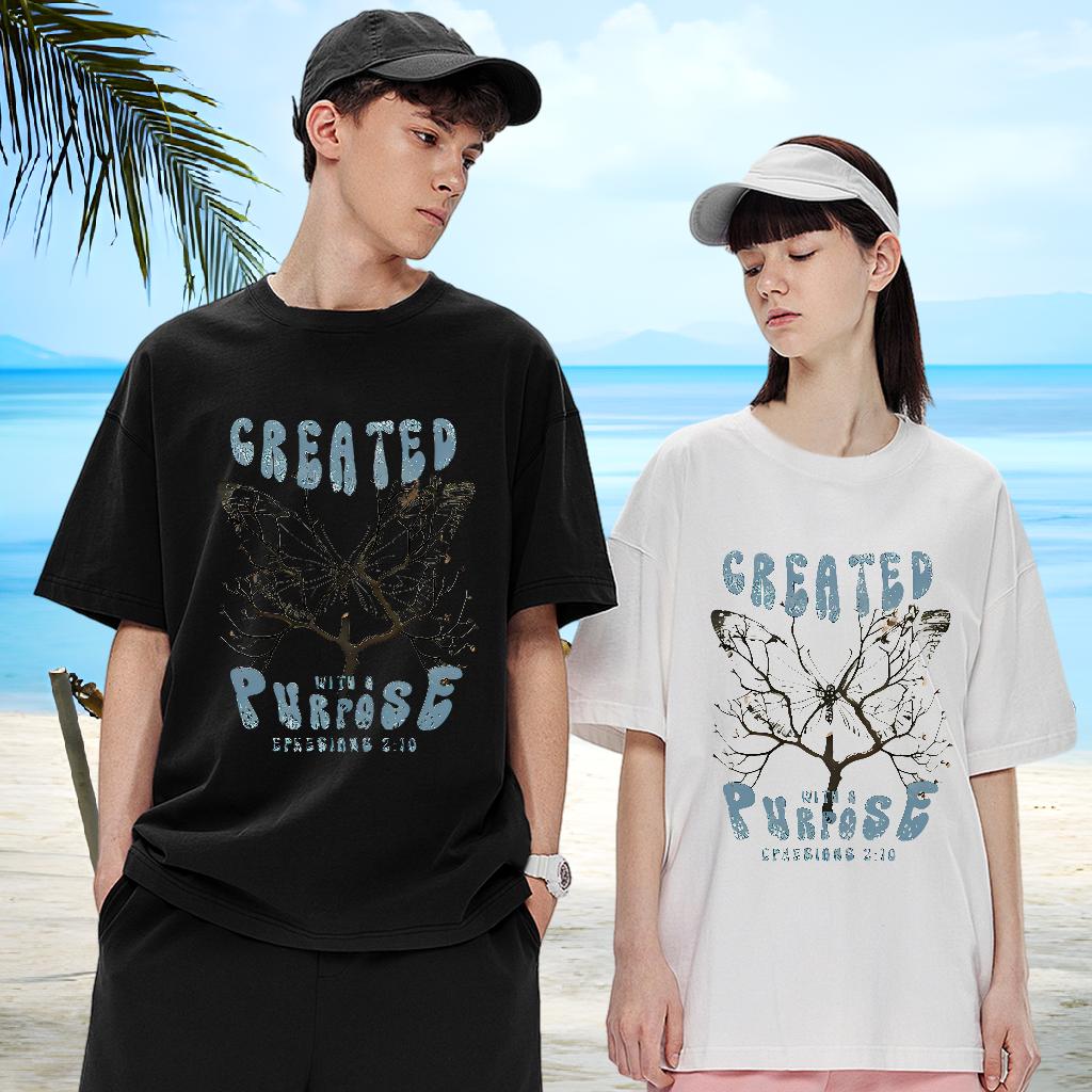 Loose Mens Tshirts Crew Neck Cotton Beach Mens T Shirts Custom Fashion Design Top Tees