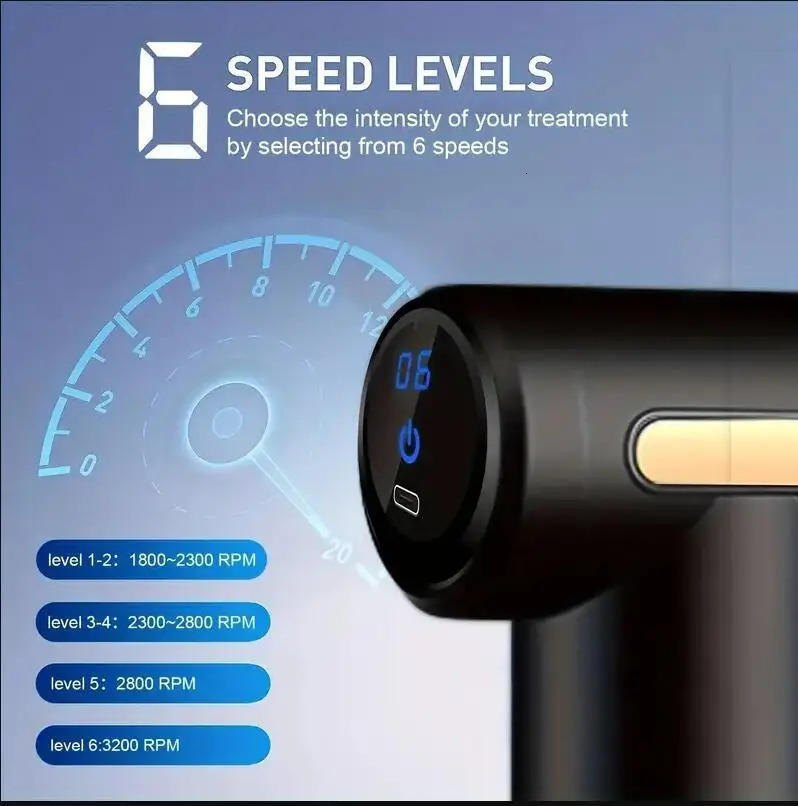 Mini Muscle Massage Gun Protable Body Massager Deep Handheld Percussion Massager For Body Back And Neck Leg 240601