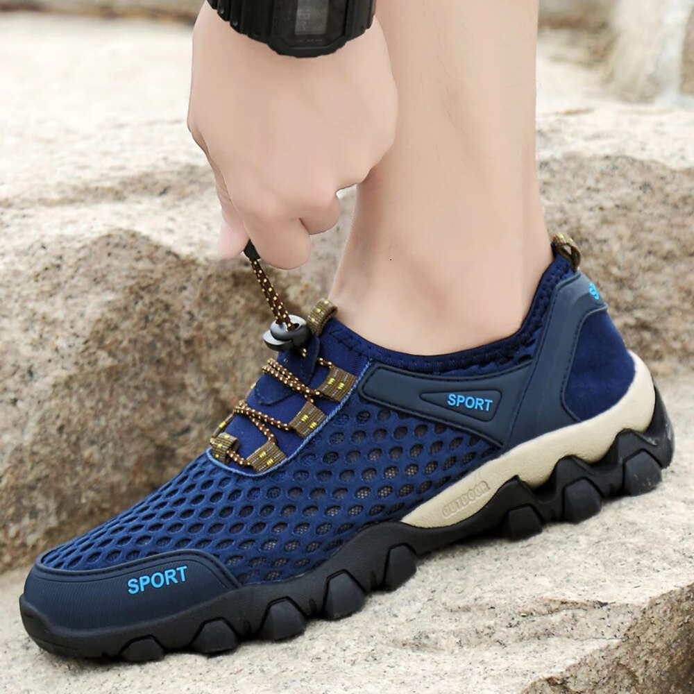 Walking Summer Casual Fashion Breathable Mesh Non Slip Hiking Shoes Tennis Sneaker For Men Climbing Trekking Ddmysaturn