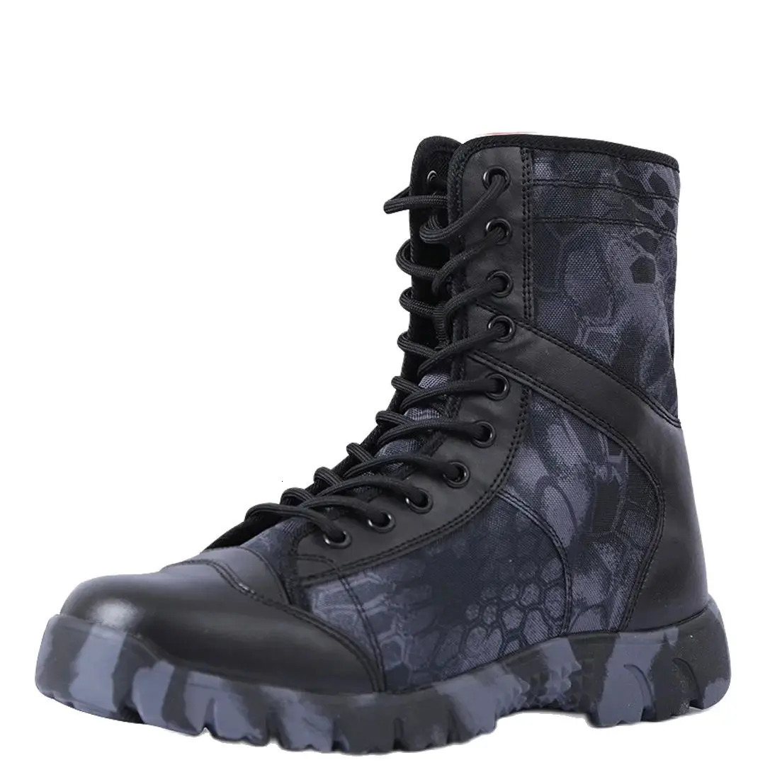 Summer Fashion Mens Boots Outdoor Leather Boots Breathable Combat Boots Plus Size Desert Boots Walking Shoes Autumn 240605