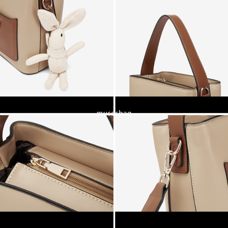 Women's New Large Capacity Versatile Commuting Bucket Bag Handheld Crossbody Bag Advanced Fashion Handbag