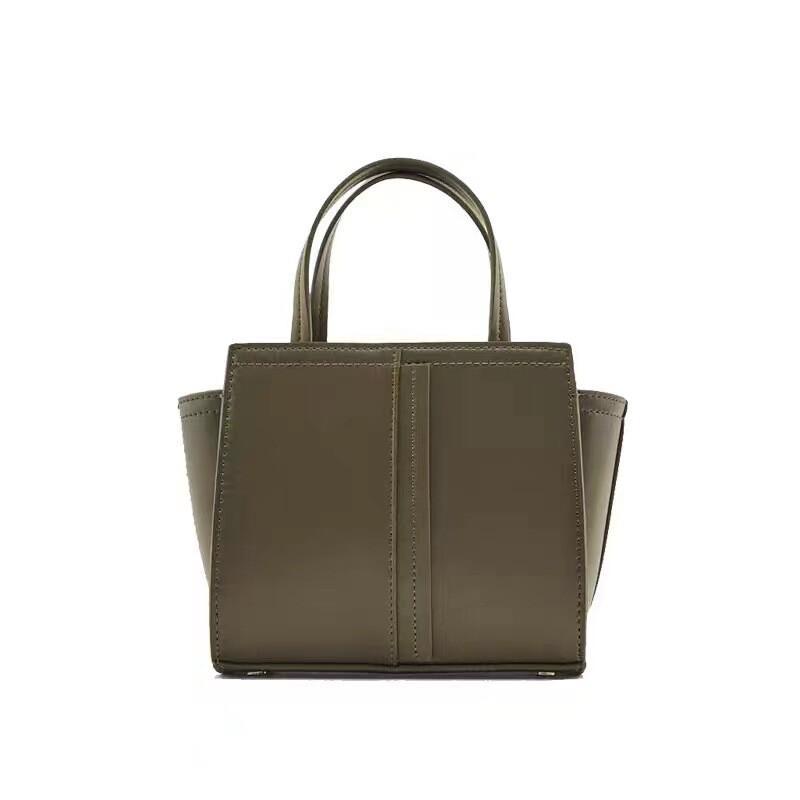 New high-end single shoulder bag niche khaki green mini city leisure handbag gentle and cute lock buckle crossbody bag