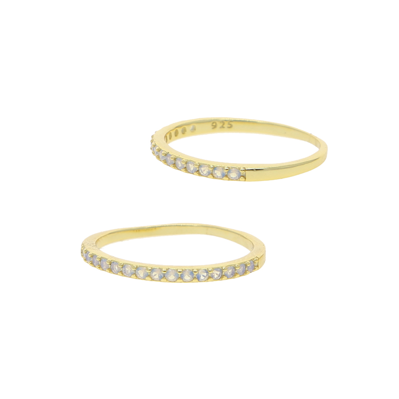 Thin Sterg Sier Eternity Band: Stackable Wedding Ring for Women