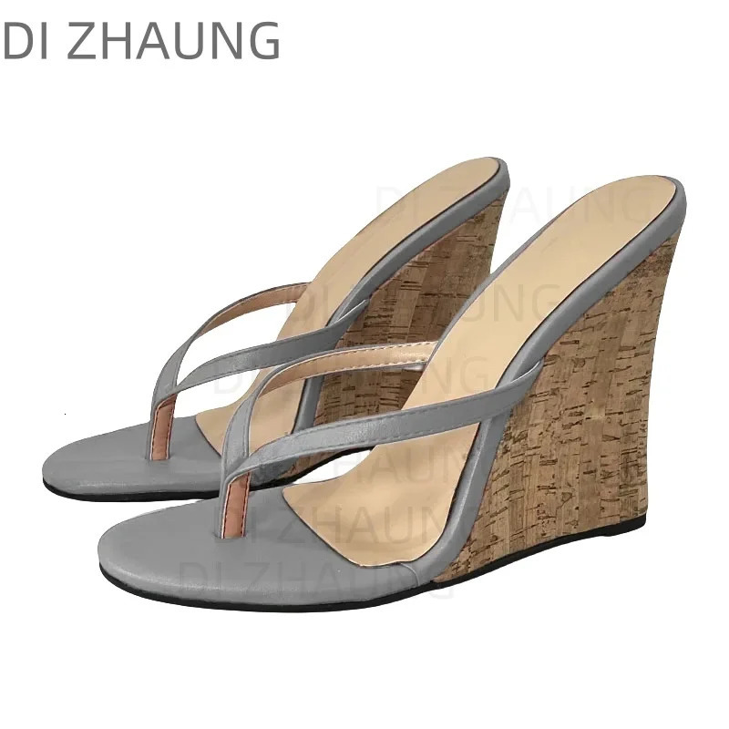 Summer Sandals Anti slip Wedge High Heels Round Head Elegant Black Casual Shoes New Womens Plus Size 4-20 240528