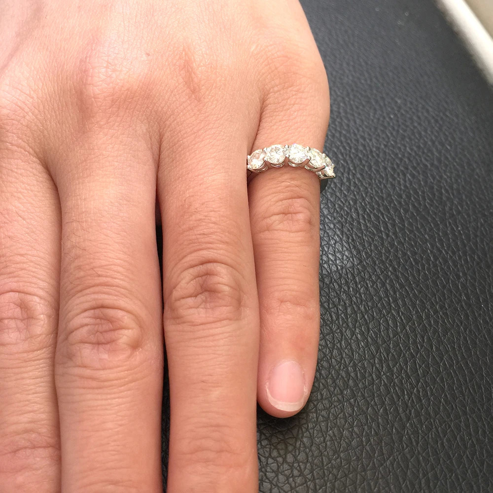 14k White Gold Lab Grown Diamond Ring 1.5CTW Engagement Ring CVD hpht Diamond Wedding Jewelry For Bride 240530