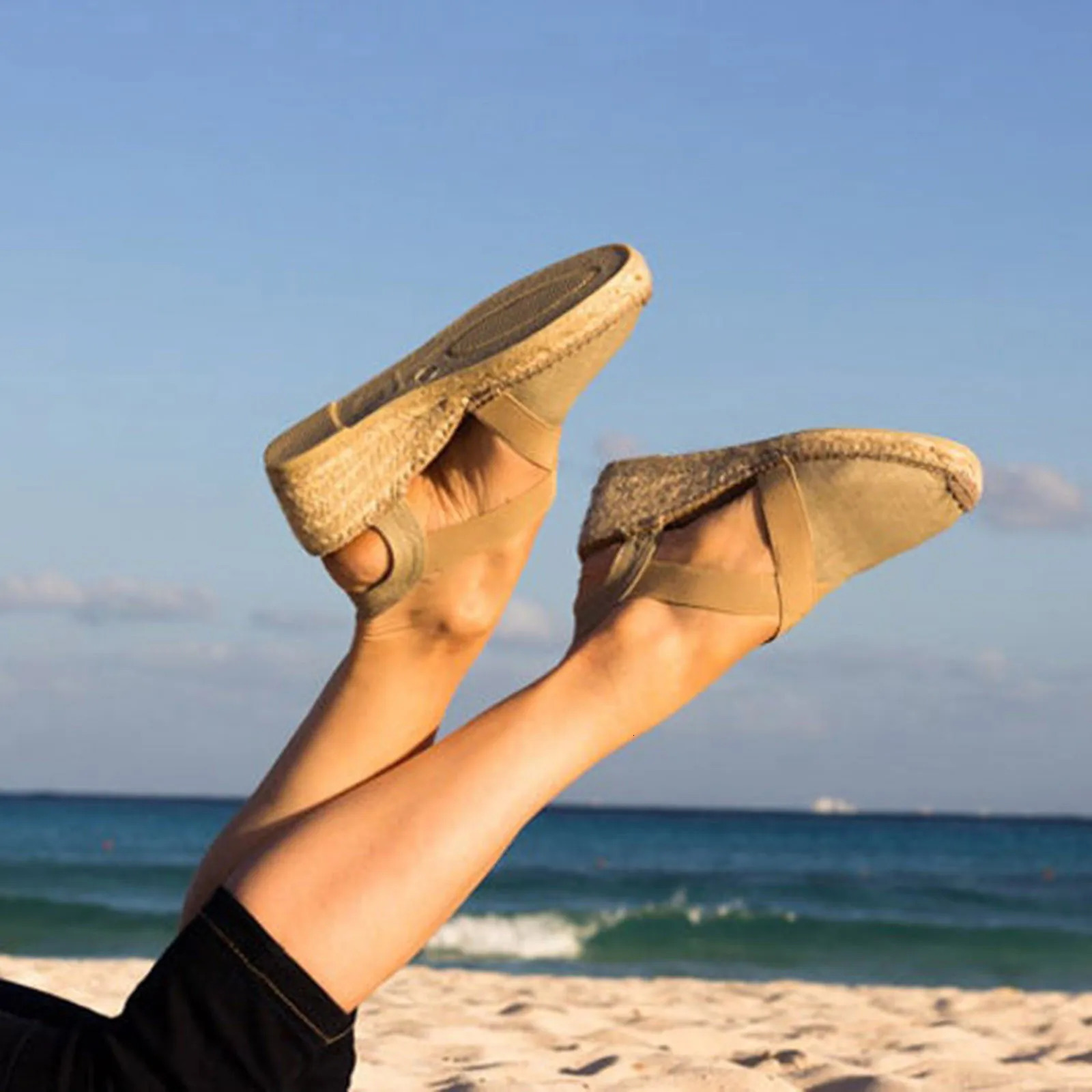 Women Bohemia Sandals Fashion Casual Toe Closed Wedges High Heel Shoes Thick Bottom Slingbacks Summer Casual Women Sandalias 240605