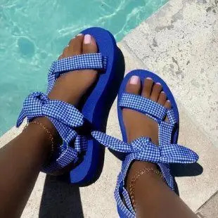 flat womens shoes hemp rope set foot beach sandals outdoor all-match casual slippers Large size women sandals 35-43 240605