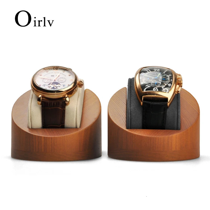 Oirlv Wooden Watch Display Stand With Pillow Watch Box Jewelry Display Stand Jewelry Organizer Pography Props 240531