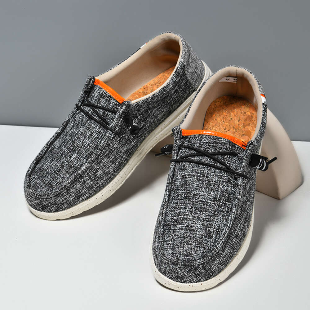 Men S Summer Canvas Shoes Breathable Comfortable Outdoor Slip On Walking Sneakers Classic Loafers Ddmysaturn