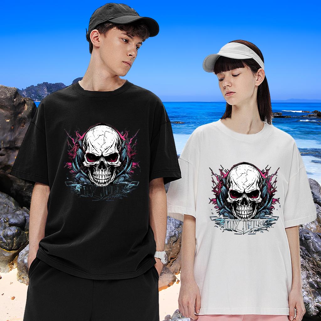 Cool Men Tshirts 180g Cotton Casual Beach Mens T Shirts Custom Printed 2024 Summer Tops Shirt