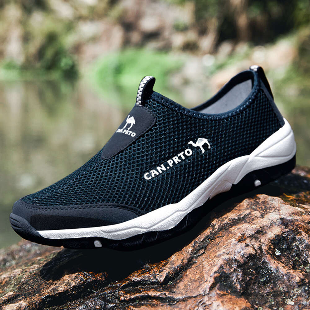 Aqua Men Summer Casual Shoes Air Mesh Water Outdoor Wading Flats Breathable Slip On Sneakers Comfortable Loafers Ddmysaturn