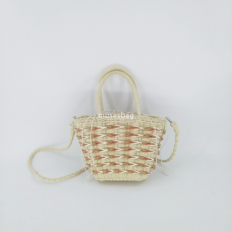 Designer Women's Fashion Classic Casual Summer Seaside Handmade Lightweight Woven Bag Gentle Same Style Beach Multi functional Handheld Diagonal 