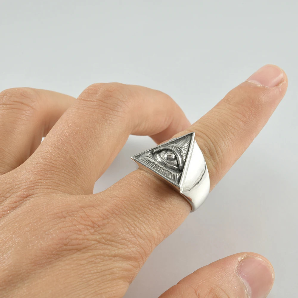 1PC 316L Stainless Steel Metal Glossy Punk Rings for Men Geometric Width Square Finger Fashion Ring Jewelry Accessories 240601