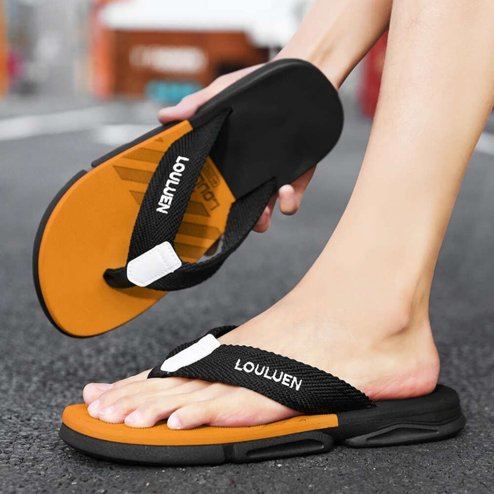 Quality Summer High Brand Fashion Flip Flops Casual Breathable Thicken Beach Men Slippers Outdoor Ddmysaturn