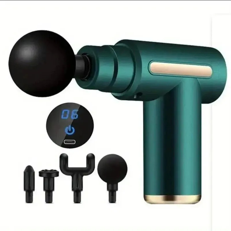 Mini Muscle Massage Gun Protable Body Massager Deep Handheld Percussion Massager For Body Back And Neck Leg 240601