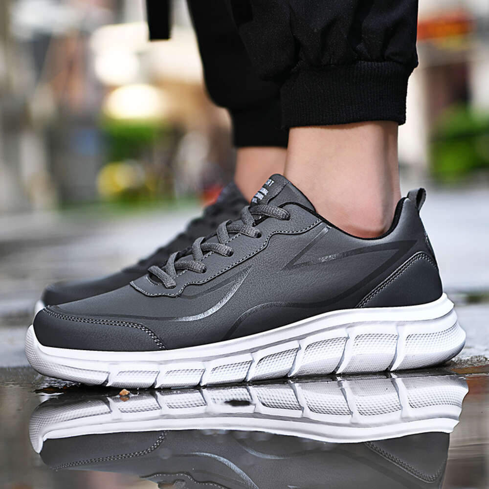 Sneakers 2024 New Casual Pu Waterproof Lightweight Walking Plus Size 48 Footwear Zapatillas Hombre Men Shoes fe4f9