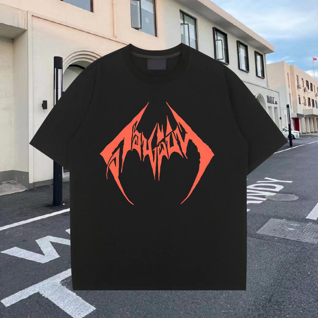 Popular T-Shirts High Street Hip Hop Cotton O Neck Short Sleeves Men Tshirts Classic Oversized Tees