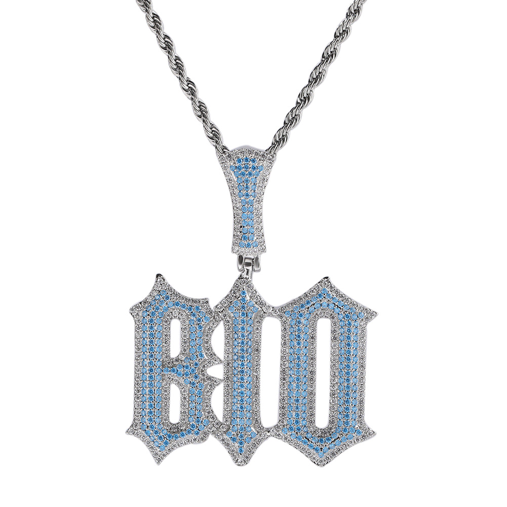 Hip Hop DIY Custom A-Z 0-9 Burr Letters Pendant Necklaces Real Gold Plated Jewelry