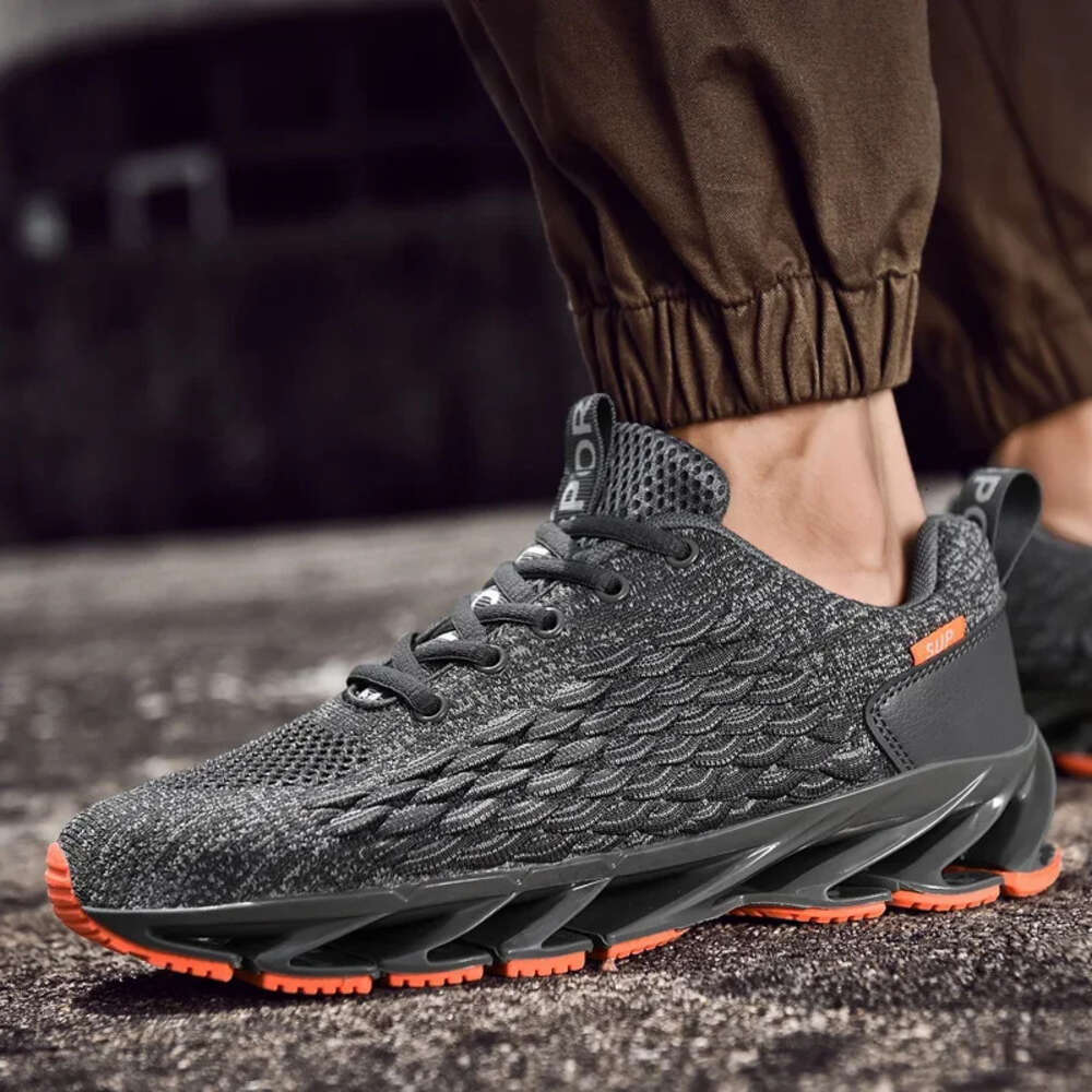 S Running Men Anti Slip Fashion Sports Shoes Breathable Mesh Soft Sole Casual Footwear Walking Sneakers Plus Size Ddmysaturn