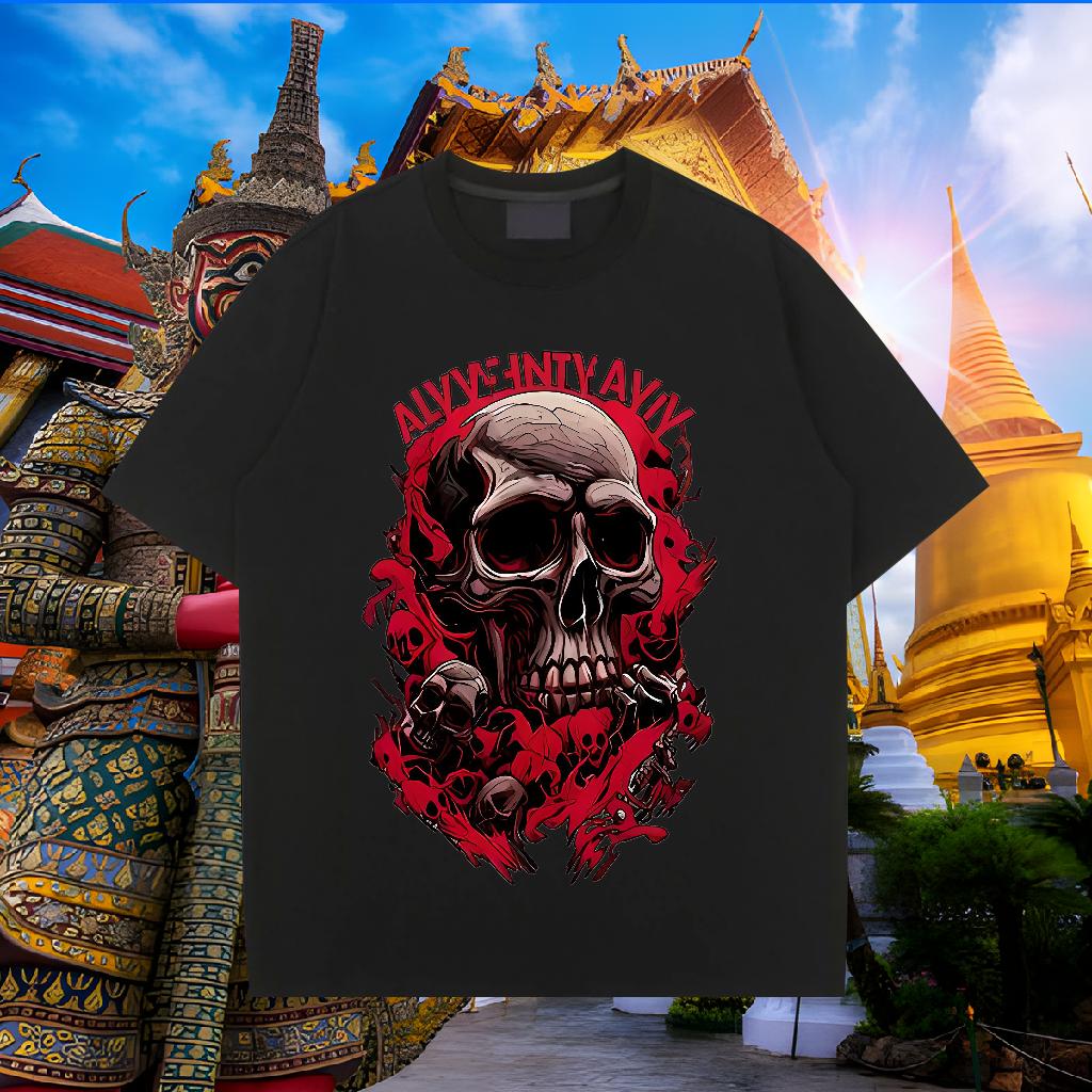 Cool Men Tops Tees Breathable Crew Neck Cotton Spring Summer T Shirts Men Cartoon Printing S-3XL Brand Tops Shirt