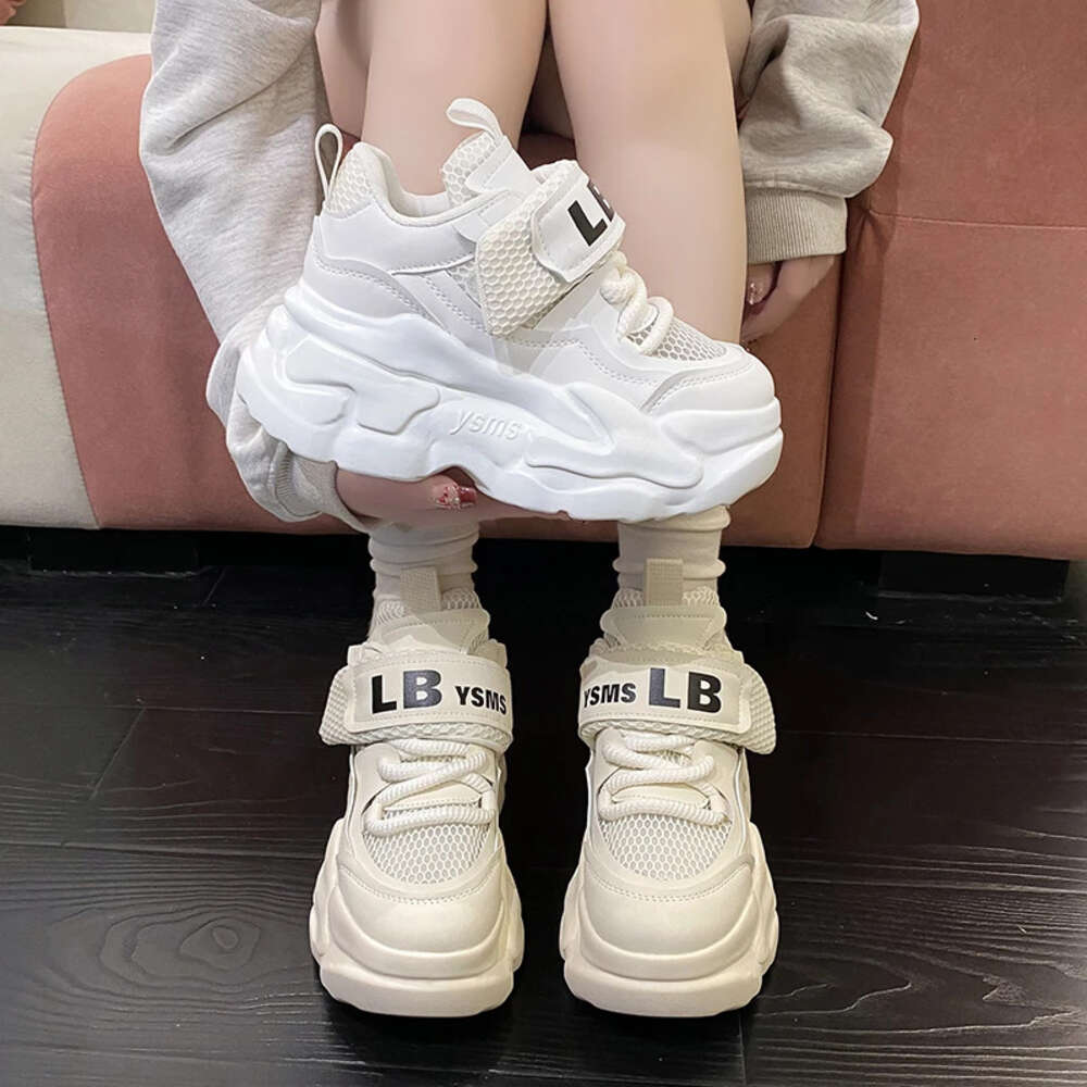 Spring Women Chunky Mesh Sneakers Platform Female Trainers 7CM Wedges Casual New Autumn Breathable Sports Dad Shoes Woman hurenlakeshoes