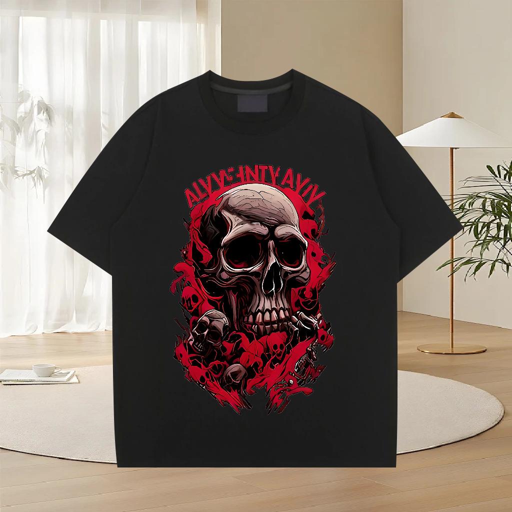 Comfortable T-Shirts for Men High Street Hip Hop Breathable Short Sleeve Tshirts New Designer Custom Anime Tops Shirt