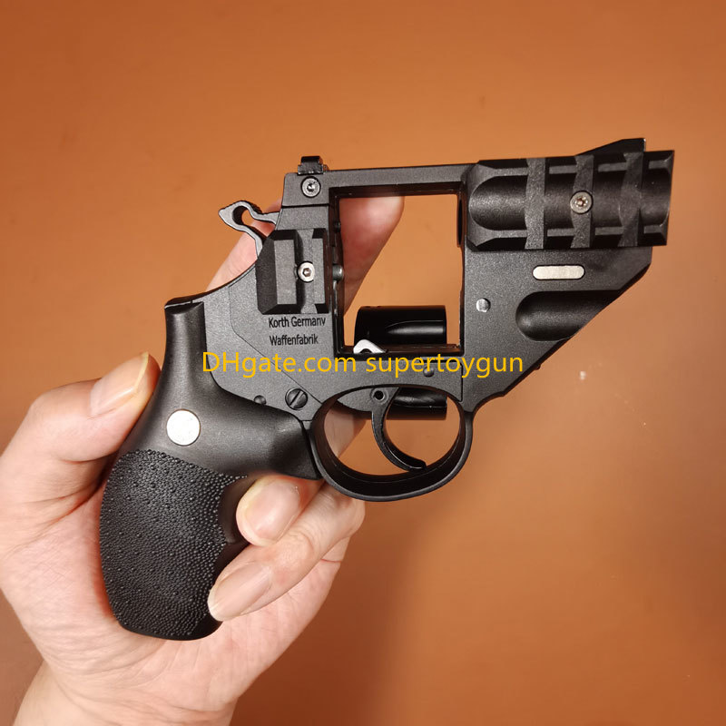 Korth Sky Marshal 9mm Revolver Toy Pistol Handgun Blaster Soft Bullet Toy Gun Shooting Model For Adults Boys Birthday Gifts Outdoor CS Pubg Prop Look 