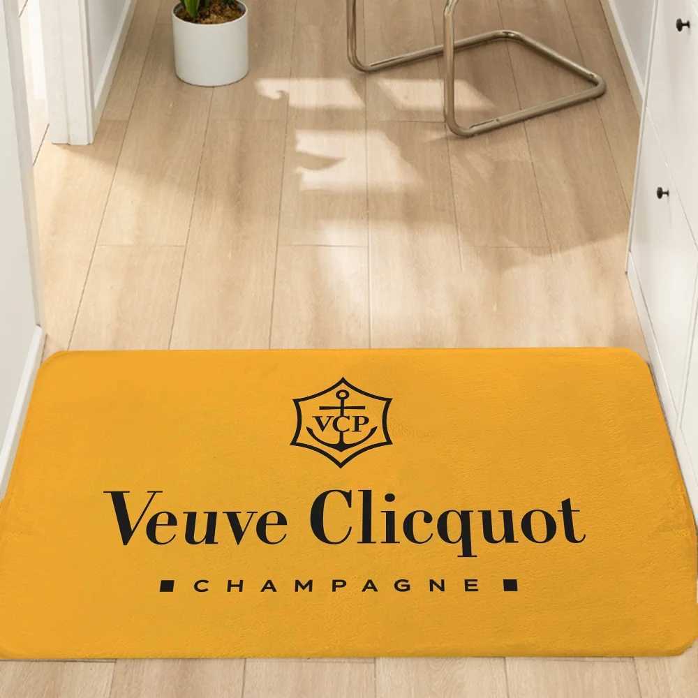 Bath Mats Veuves clicquot door mat room mat super absorbent bathroom carpet bedroom carpet kitchen balcony carpet foot mat entrance T240604
