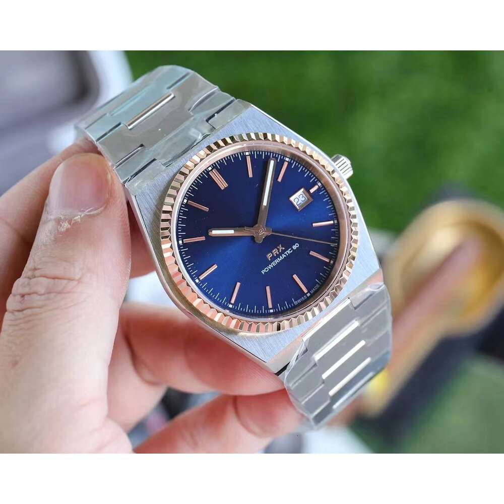Wristwatches New Mens Watch Three Needles Automatic Prx Mechanical Steel Strap Wristwatches Watches 40mm