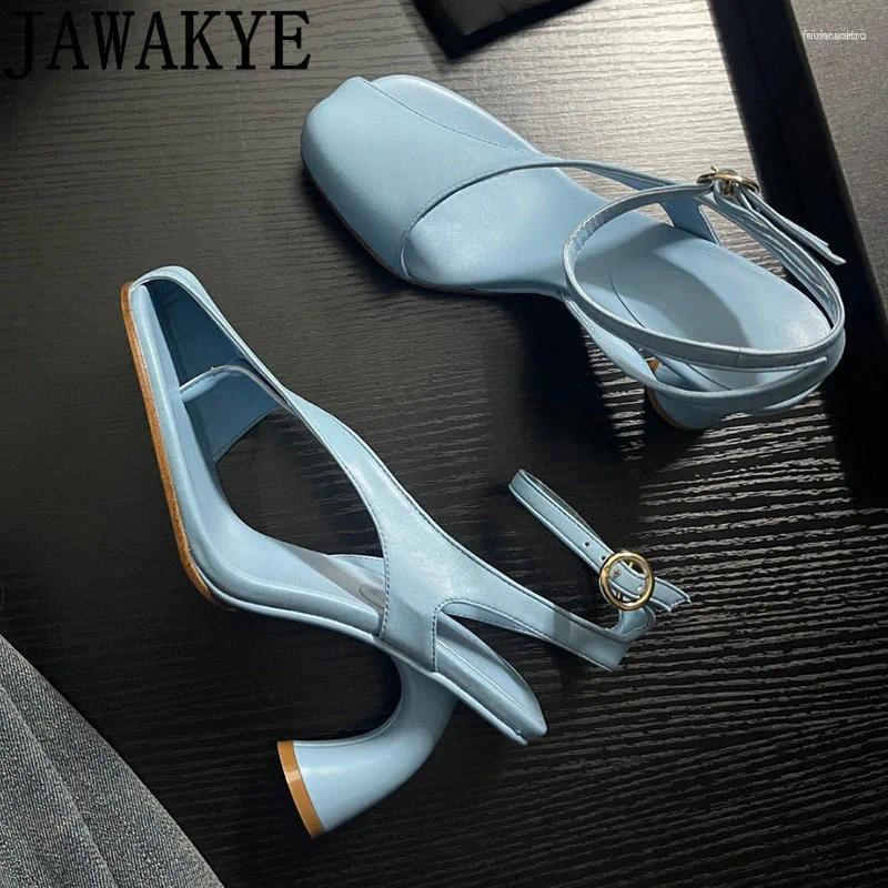 Sandals 2024 Summer Strange High Heels Women Quality Genuine Leather Novelty Fashion Designer Shoes For
