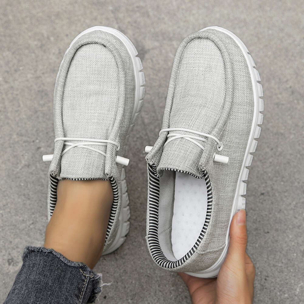 Casual Canvas For Women Ladies Loafers Breathable Slip On Flats Female Vulcanized Driving Walking Shoes ddmythur ddmythur ddmythur