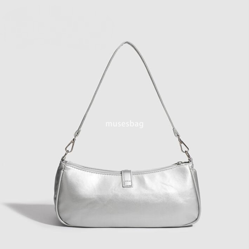 New Korean style underarm bag with high texture niche original single shoulder bag silver fashionable and versatile texture crossbody bag