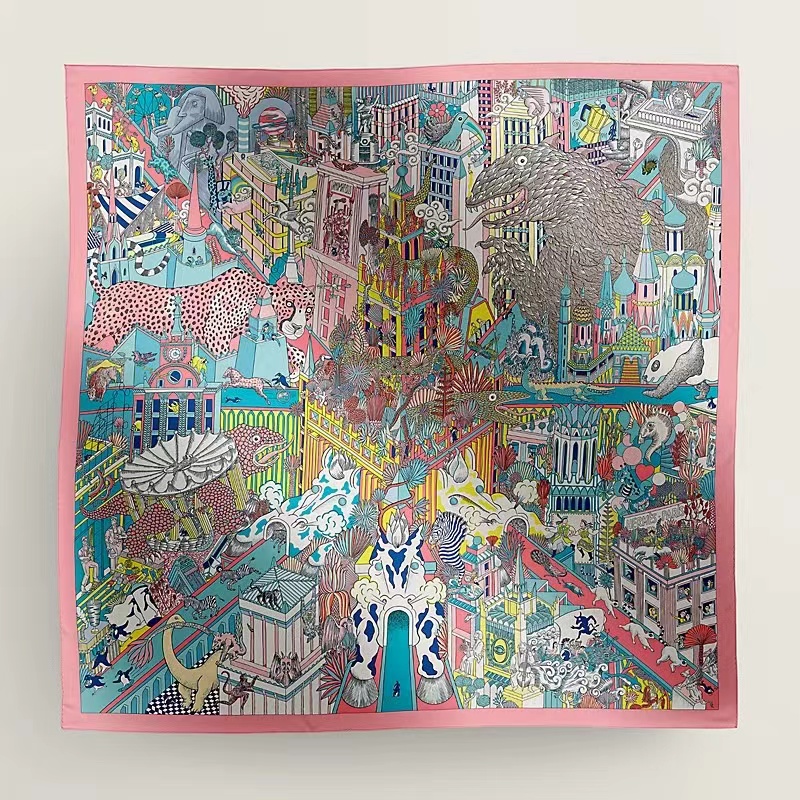 Animapolis Scarf Designer Scarves Luxury Brand Silk Scarf Women Shawls and Wraps latest style on the official website 9 colors 140cm