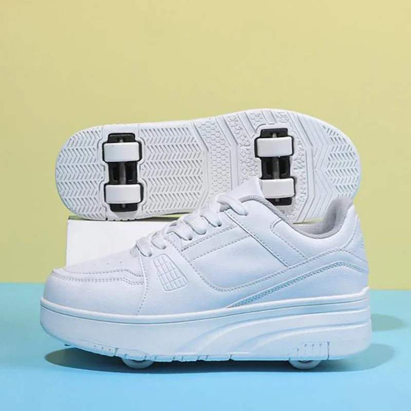 Fashionable Roller Skating Shoes Childrens Leisure Sports Toy Gifts Game Boys 4-Wheel Sports Shoes Girls Boots Ultra Light Roller 240516