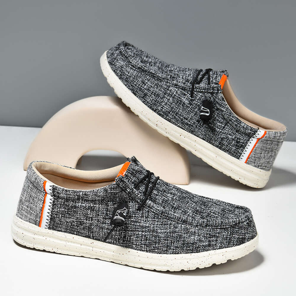 Men S Summer Canvas Shoes Breathable Comfortable Outdoor Slip On Walking Sneakers Classic Loafers Ddmysaturn