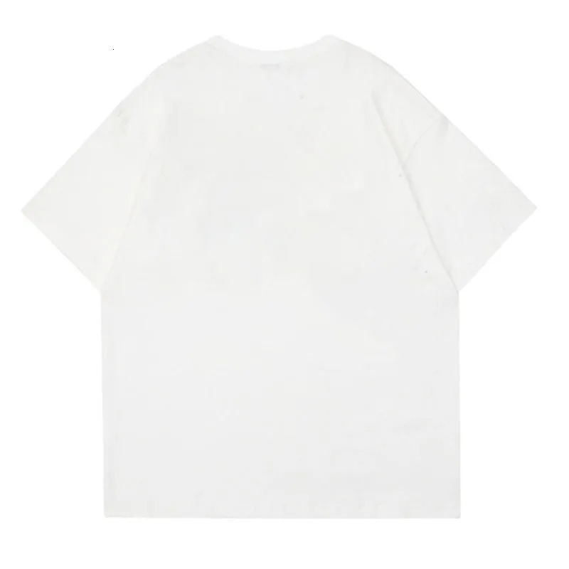 Men Tshirt Oversized 100% Cotton Hip Hop Y2k Streetwear Harajuku Tops Graphic Short Sleeve Tee Korean Fashion Aesthetic Clothing 240530