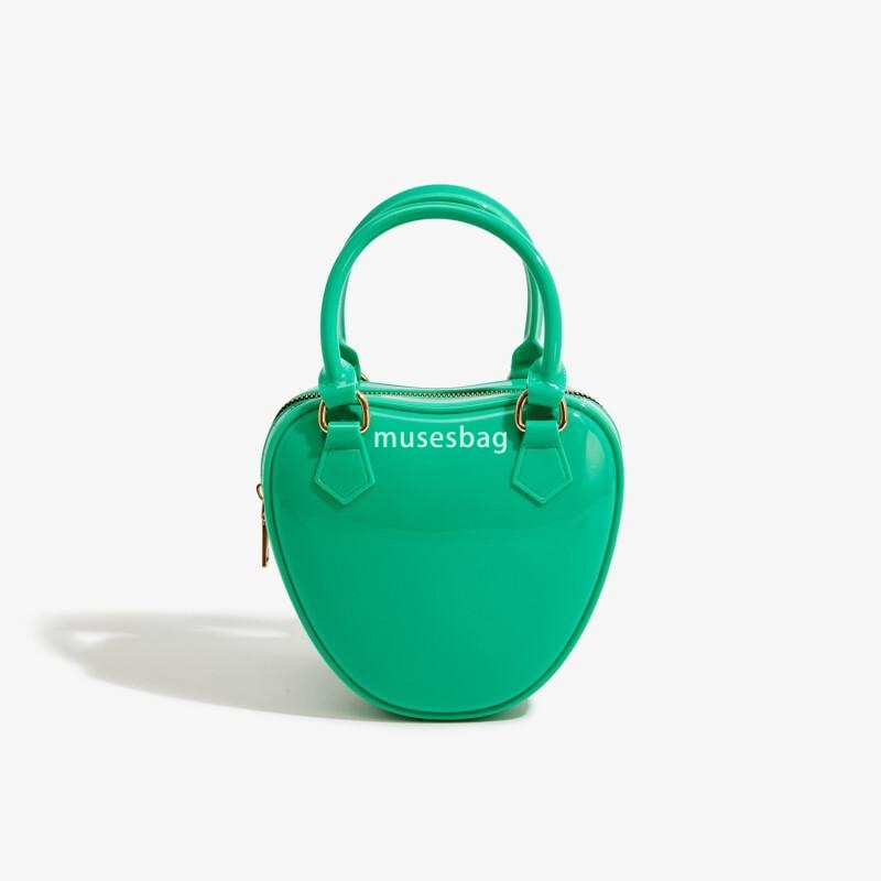 Cute and trendy jelly bag new waterproof crossbody bag women's small bag women's love shoulder bag high-end portable handbag travel dopamine