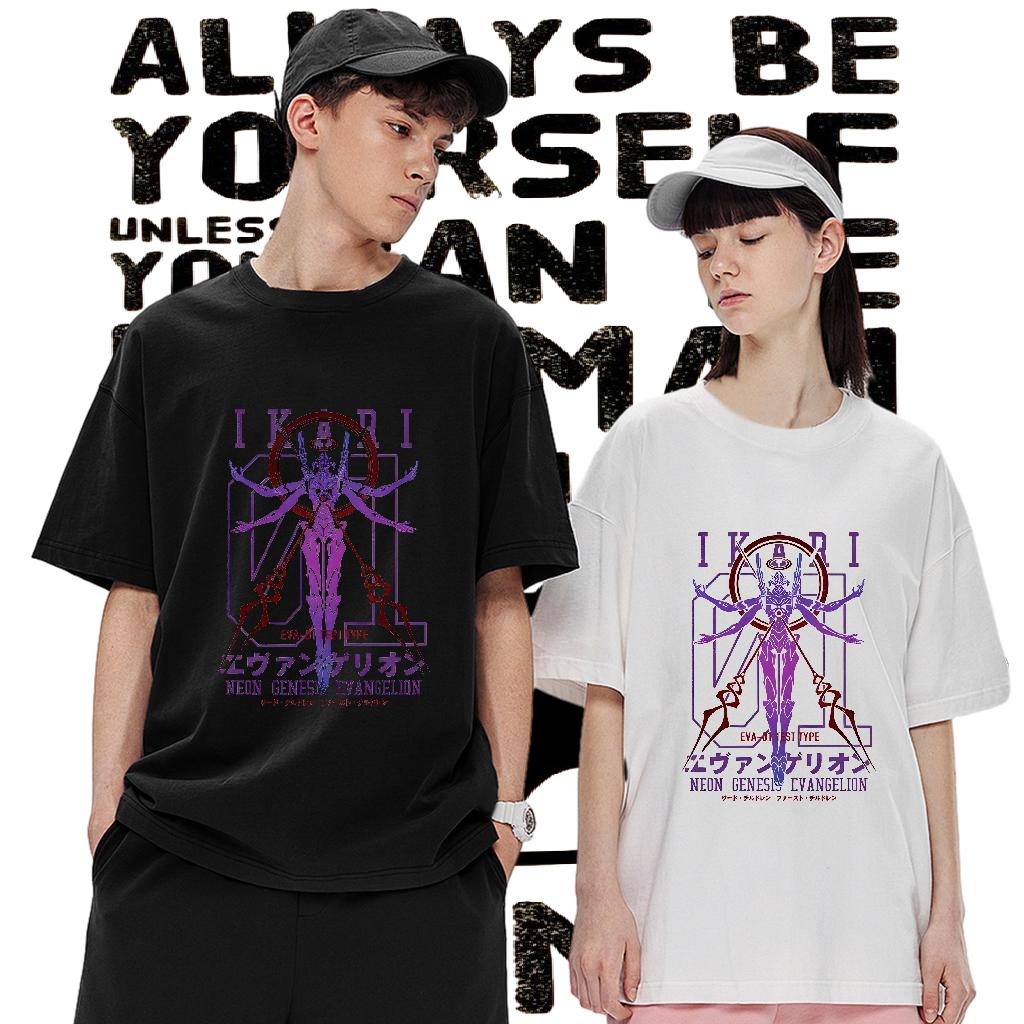 Cool Couples T Shirts Crew Neck Cotton Breathable Anime Printing Street Man T Shirts Customized Print 2024 Summer Polos