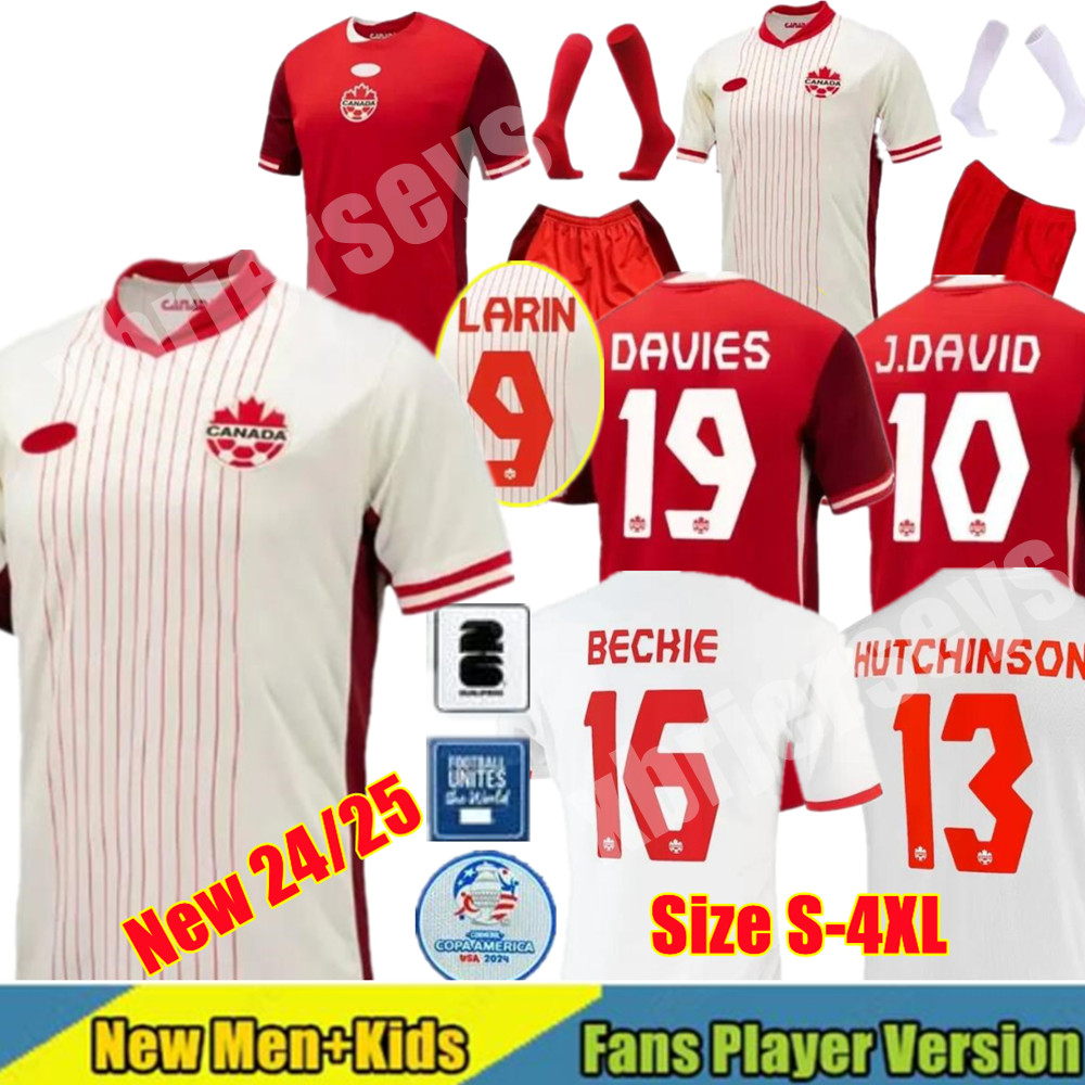 2024 Canada Soccer Jerseys national 24 25 GROSSO CAVALLINI KONE EUSTAQUIO HOILETT SINCLAIR DAVIES J.DAVID red Fan football shirt South American Cup National Team 4XL